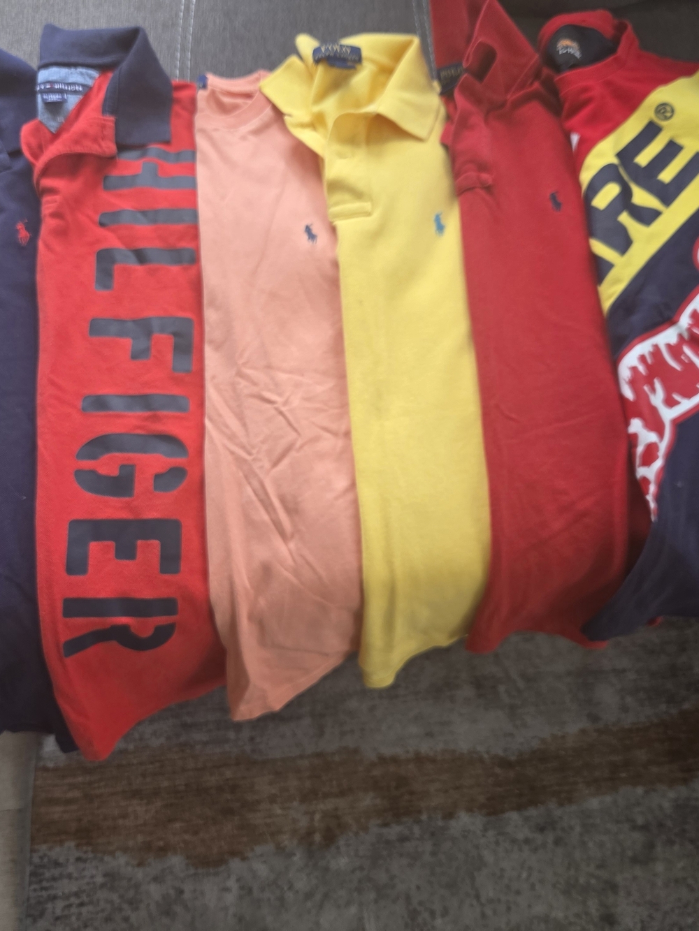 Polo by Ralph Lauren Yellow Kids Polo Shirt with Red and Coral Tees
